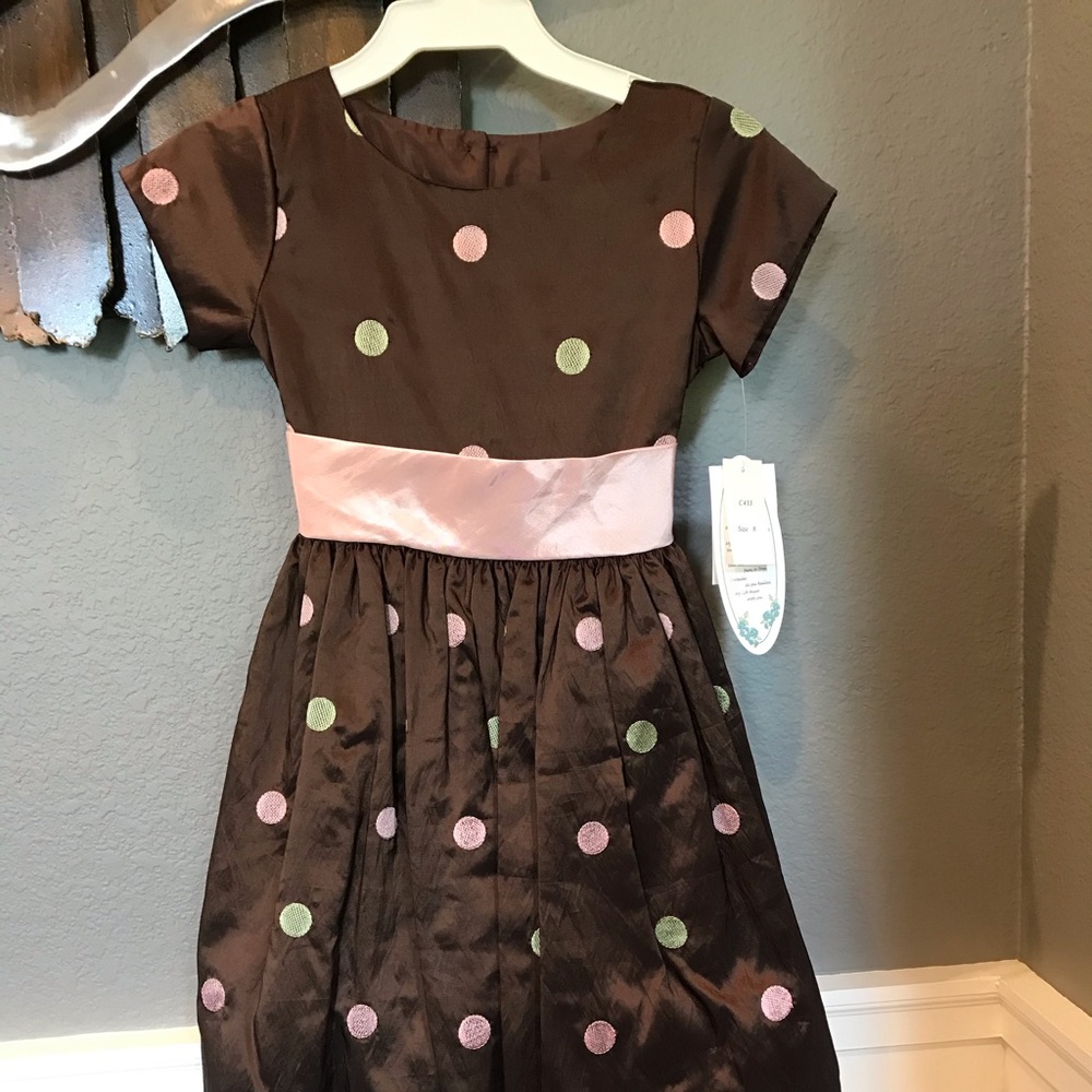 Swea Pea & Lilli Chocolate Pink Polka Dot Dress